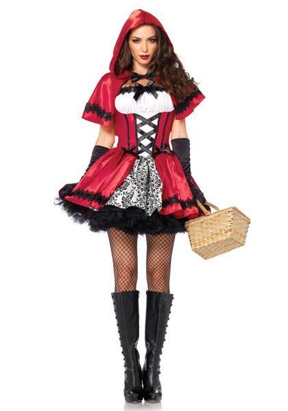 Еротичний костюм Червоної шапочки Leg Avenue Gothic Red Riding Hood L, сукня, накидка SO9124 фото