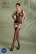 Бодистокинг Passion ECO BS001 One Size black, с доступом, имитация подвязок, флористический декор SO7065 фото 3