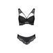 Комплект из эко-кожи с кружевом Loona Set black L/XL - Passion, бра и трусики SO5361 фото 5