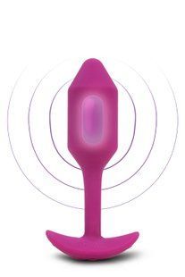 Анальна пробка з вібрацією Snug Plug 2 B-Vibe, силіконова, рожева BV-014 RG фото