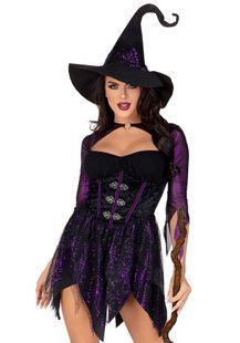 Костюм відьми Leg Avenue Mystical Witch M, сукня, капелюх SO9333 фото