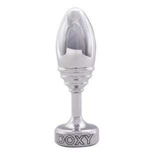 Металлическая анальная пробка DOXY Butt Plug RIBBED, ребристая, диаметр 3,3 см SO8031 фото