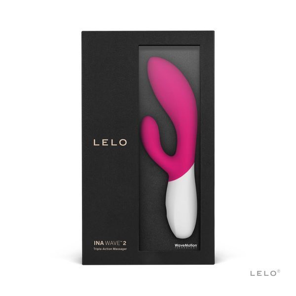 Вібратор-кролик LELO Ina Wave 2 Cerise, манливий рух стовбура + вібрації SO8080 фото