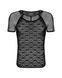 Чоловіча напівпрозора футболка з орнаментом Obsessive T102 T-shirt S/M/L, чорна SO7310 фото 6