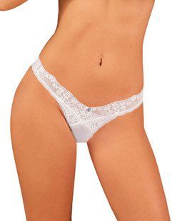 Мереживні танга Obsessive Heavenlly thong XS/S SO8185 фото