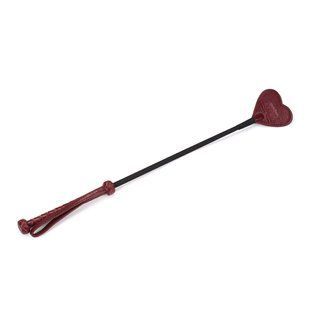 Шлепалка-сердечко Liebe Seele Wine Red Riding Crop with Heart-Shape Tip, натуральная кожа SO9458 фото