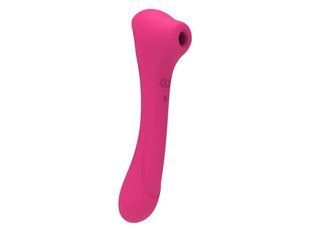 Вибратор и вакуумный клиторальный стимулятор 2-в-1 Alive Quiver Magenta Pink обновленная модель SO6017 фото