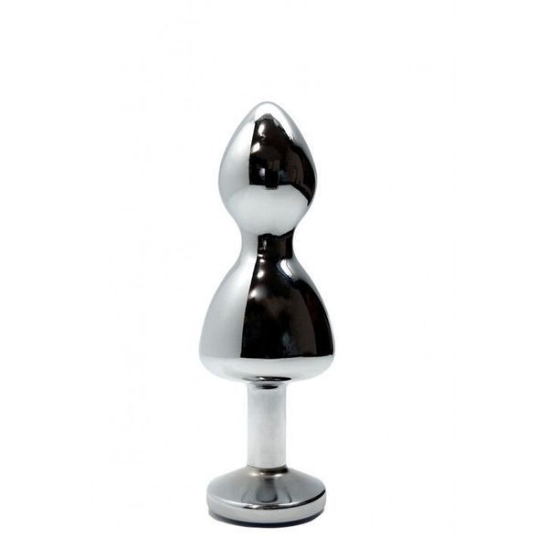 Металева анальна пробка Wooomy Lollypop Double Ball Metal Plug Blue S, діаметр 2,8см, довжина 8,5см SO7415 фото