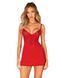 Пеньюар Obsessive Ingridia chemise & thong XL/2XL, червоний, сорочка, стрінги SO9038 фото 1