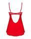 Пеньюар Obsessive Ingridia chemise & thong XL/2XL, червоний, сорочка, стрінги SO9038 фото 4