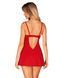 Пеньюар Obsessive Ingridia chemise & thong XL/2XL, червоний, сорочка, стрінги SO9038 фото 2
