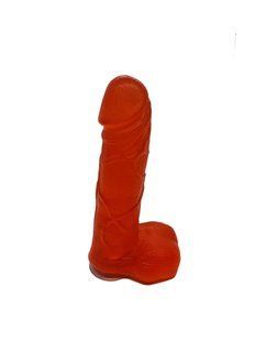 Крафтовое мыло-член с присоской Чистый Кайф Red size M натуральное SO2637 фото