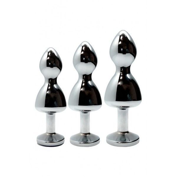 Металлическая анальна пробка Wooomy Lollypop Double Ball Metal Plug S, диаметр 2,8 см, длина 8,5 см SO7417 фото