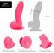 Ребристый фаллоимитатор на присоске ADDICTION &mdash; Tom 7&Prime; Dildo With Balls &mdash; Pink, вибропуля в подарок SO5585 фото 5