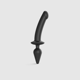 Анальная пробка с дилдо 2в1 Strap-On-Me SWITCH PLUG-IN DILDO Black XXL, диаметр 5,2/3,9 см SO6831 фото