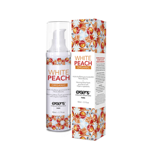 Масажна олія EXSENS Organic White Peach 50мл розігрівальна, без цукру, без парабенів, їстівна SO2381 фото