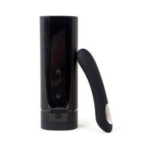 Интерактивный набор: мастурбатор + стимулятор точки G Kiiroo Onyx+ and Pearl 2 Couple Set Black SO4500 фото