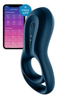 Эрекционное смарт кольцо с вибрацией SATISFYER EPIC DUO T360255 фото