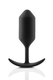 Анальная пробка со смещенным центром тяжести Snug Plug 3 B-Vibe, силиконовая, черная BV-009 BLK фото
