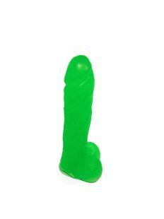 Крафтовое мыло-член с присоской Чистый Кайф Green size L натуральное SO2642 фото