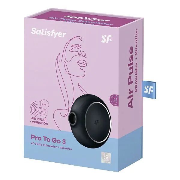 Вакуумный стимулятор с вибрацией Satisfyer Pro To Go 3 Black SO6989 фото
