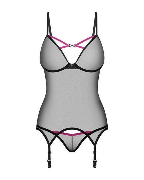 Корсет Obsessive Novenes corset & thong XS/S SX0613 фото