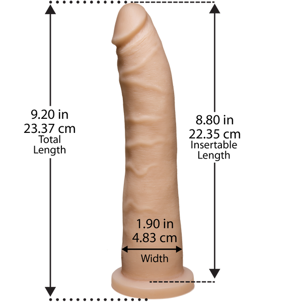 Фалоімітатор Doc Johnson Platinum TRUSKYN - The Tru Ride Slim 9 Inch, діаметр 4,6 см, двошаровий SO1972 фото