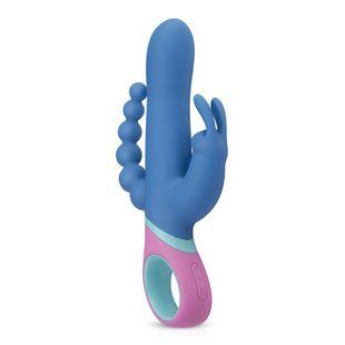 Вибратор кролик с ротацией и анальным стимулятором PMV20 Vice - Double Vibrator SO4430 фото