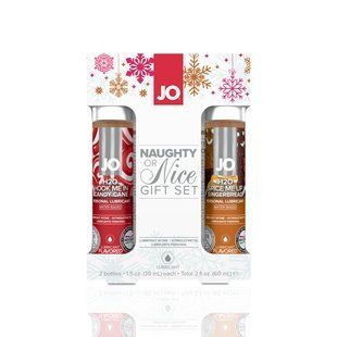 Набор лубрикантов System JO Naughty or Nice Gift Set &ndash; Candy Cane & Gingerbread (2&times;30 мл) SO6163 фото
