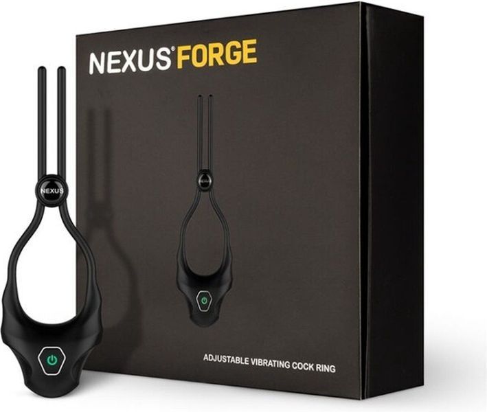 Ерекційне кільце Nexus FORGE Vibrating Adjustable Lasso - Black SO8695 фото