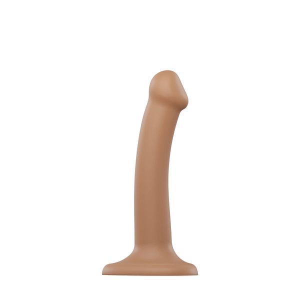 Насадка для страпона Strap-On-Me Dual Density Dildo Caramel S, діаметр 2,7 см, двошарова, гнучка SO9864 фото