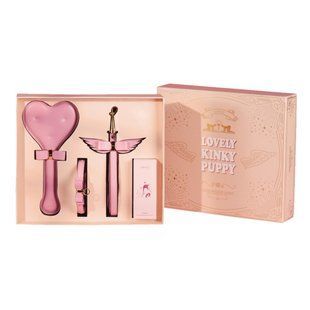 Подарочный набор BDSM итальянская кожа розовый Upko lovely kinky Puppy set U62985 фото