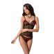 Комплект белья MELISSA SET black L/XL - Passion: лиф-сорочка со шнуровкой и трусики EL15904 фото 1