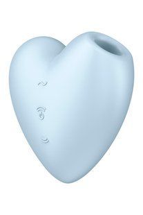Вакуумный стимулятор-сердечко с вибрацией Satisfyer Cutie Heart Blue SO6287 фото
