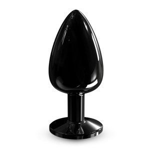 Металлическая анальная пробка с кристаллом Dorcel Diamond Plug Black L SO7810 фото