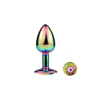 Металлическая анальная пробка MAI Attraction Toys №72 Rainbow SO6038 фото