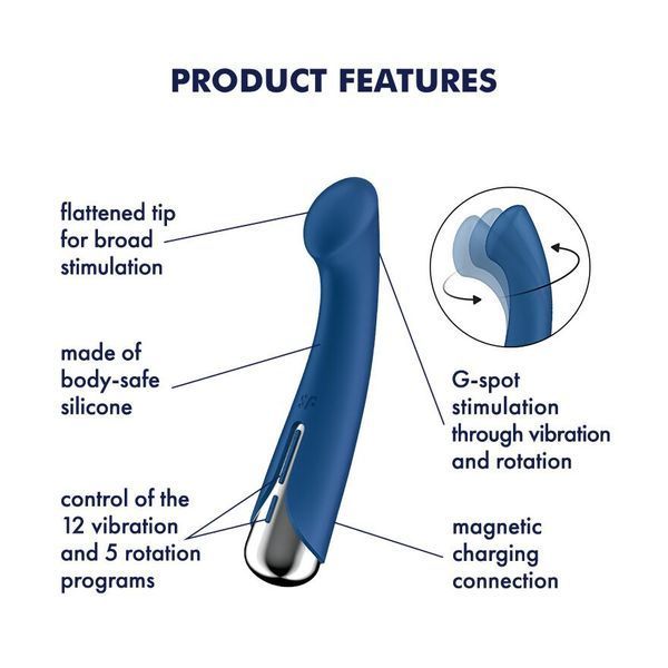 Вібратор Satisfyer Spinning G-Spot 1 Blue SX0556 фото