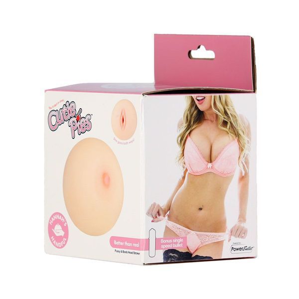 Мастурбатор-груди Cutie Pies Hannah's Handful - Pussy & Boob, глибина 9,9 см, віброкуля в подарунок SO7757 фото