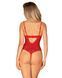 Боди с доступом Obsessive Ingridia crotchless teddy XS/S, красное, открытая грудь SO9025 фото 2