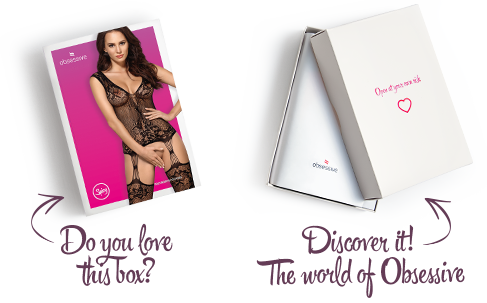 Бодістокінг Obsessive Bodystocking F221 XL/XXL, силуетний квітковий малюнок, імітація панчіх SO7229 фото