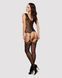 Бодістокінг Obsessive Bodystocking F221 XL/XXL, силуетний квітковий малюнок, імітація панчіх SO7229 фото 4
