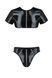 Комплект чоловічої білизни під латекс Passion 057 Set Peter L/XL Black, кроп-топ, стринги SO7633 фото 3