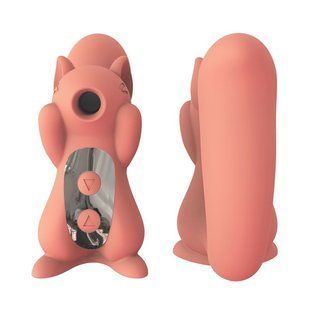 Вакуумный стимулятор с вибрацией KISTOY Miss UU Orange, игрушка 2-в-1 SO3619 фото