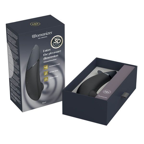 Вакуумный клиторальный стимулятор Womanizer Next Black SX0530 фото