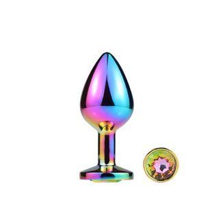 Металлическая анальная пробка MAI Attraction Toys №73 Rainbow SO6039 фото