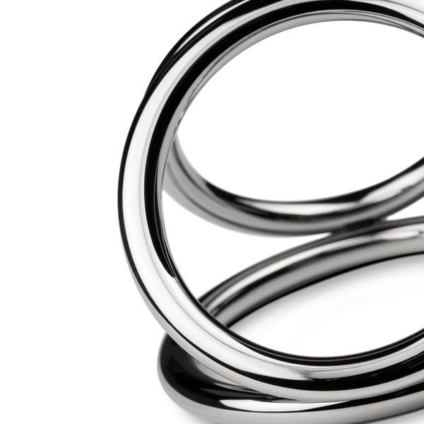 Потрійне ерекційне кільце Sinner Gear Unbendable &ndash; Triad Chamber Metal Cock and Ball Ring &ndash; Large SO4617 фото