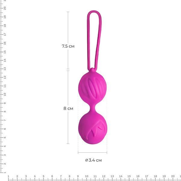 Вагинальные шарики Adrien Lastic Geisha Lastic Balls Mini Magenta (S), диаметр 3,4см, вес 85гр AD40511 фото