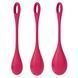 Набор йони бусин Satisfyer Yoni Power 1 Red, диаметр 2-2,5-3см, вес 22-46-74гр SO5547 фото 1