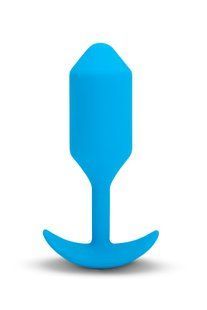 Анальная пробка с вибрацией b-Vibe VIBRATING SNUG PLUG размер L, синяя BV-035BLU фото