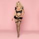 Эротический комплект с подвязками и микро юбкой One Size Black SO3650 фото 1